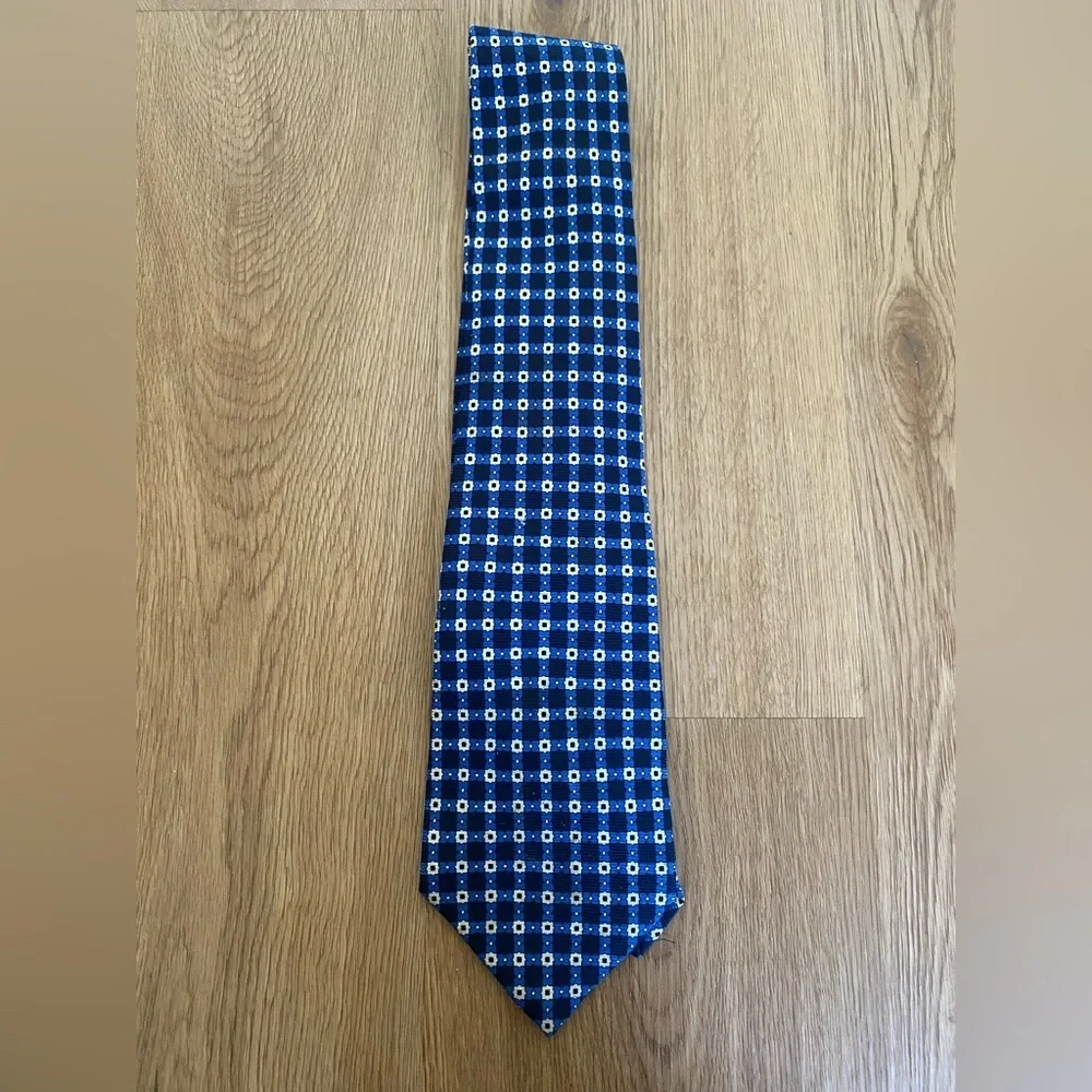 Polo by Ralph Lauren Blue Geometric Tie